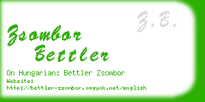 zsombor bettler business card